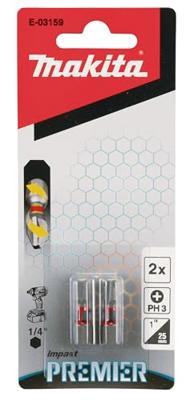 Makita E-03159 Bitset 15-delig Kruiskop Phillips Torsion Control Technology