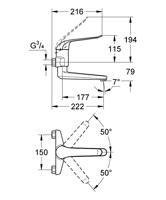 GROHE Euroeco Special wandkraan met draaibare uitloop 21,9cm chroom 32772000 - thumbnail
