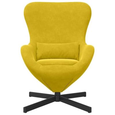 Hangstoel fluweel geel