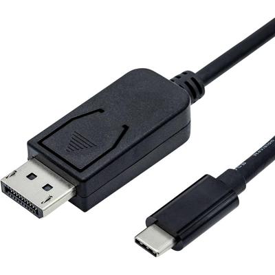 ROLINE USB type C - DisplayPort adapterkabel, v1.2, M/M, 1 m ROLINE USB type C - DisplayPort adapterkabel, v1.2, M/M, 1 m
