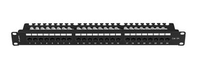 Patchpanel 24 UTP-Poorten Categorie 6 Lanberg PPUA-1124-B