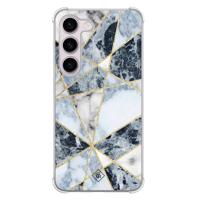 Samsung Galaxy S23 Plus shockproof hoesje - Marmer blauw - thumbnail