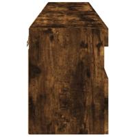 Tv-wandmeubels met LED 2 st 60x30x40 cm gerookt eikenkleurig - thumbnail