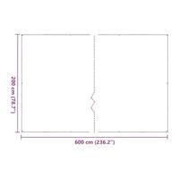 Plantenafdekking met zeilringen 2x6 m polyethyleen - thumbnail