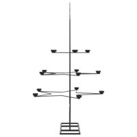 VidaXL Kerstdecoratie kerstboom 105 cm metaal zwart - thumbnail