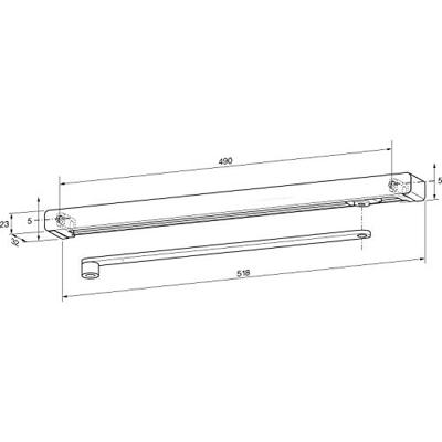 dormakaba glijarm - G-N XEA - t.b.v. deurdrangers TS 92 XEA/ 98 XEA - zilver