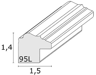 Deknudt Smalle zilverkleurige retrokader 10x15 S95LD1