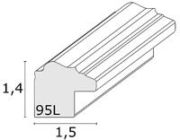 Deknudt Smalle zilverkleurige retrokader 10x15 S95LD1 - thumbnail