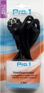 Enzo Pro-1 Voedingskabel 230 volt voor computer 1,5 meter haaks - 9278700