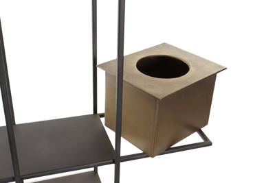 Planken DKD Home Decor Zwart Metaal Koper 2 Planken (50 x 16 x 60 cm)