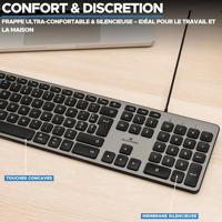 Bedraad toetsenbord - Bluestork - KB Mac - Azerty - Mac-compatibel - Zwart - thumbnail