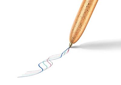 Bic Colours Frozen + Shine 4-kleurenbalpen, medium, klassieke inktkleuren, blister van 3 stuks