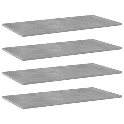 VidaXL Wandschappen 4 st 80x40x1,5 cm bewerkt hout betongrijs VidaXL Wandschappen 4 st 80x40x1,5 cm bewerkt hout betongrijs