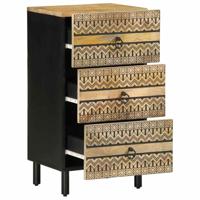 Dressoir 40x33,5x75 cm massief ruw mangohout - thumbnail