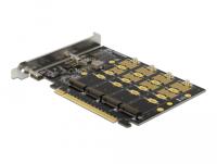 Delock 89017 PCI Express x16-kaart naar 4 x interne NVMe M.2 Key M - Bifurcatie - thumbnail