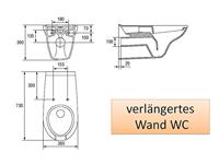 Wandcloset Verlengd Sapho Handicap 37,5x73 cm - thumbnail