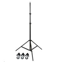 Walimex pro AIR 280 FW-806 Lampstatief 280 cm + wielen - lichtstatief met luchtvering en statiefwielen, hoogte max. 290 cm, 6 kg draagvermogen, aluminium, lichtstatief voor fotografie, studio, outdoor - thumbnail