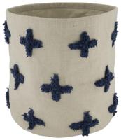 HEMA Canvas Mand Ø25x28 Plusjes - thumbnail