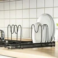 RVS Afdruiprek - Zwart - Modern - 30x18x18cm - thumbnail