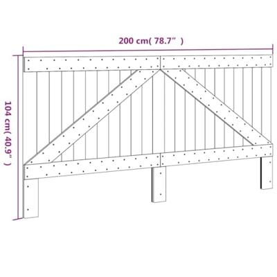 Hoofdbord 200x104 cm massief grenenhout