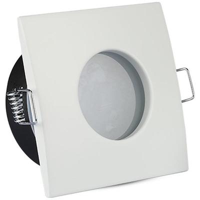 Vierkante Inbouwspot GU10 IP65 Waterdicht - Wit Aluminium - 82mm