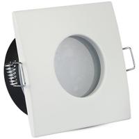 Vierkante Inbouwspot GU10 IP65 Waterdicht - Wit Aluminium - 82mm - thumbnail