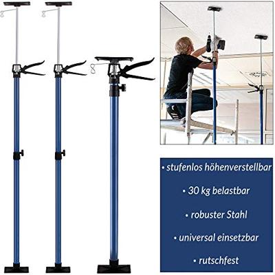 Plafondklem , Gipsplaat stempel , Telescoopsteun 115-290cm (set van 2 stuks) Plafondklem , Gipsplaat stempel , Telescoopsteun 115-290cm (set van 2 stuks)