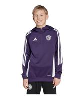 adidas Manchester United Track Hoodie 2025-2025 Kids Paars Wit - thumbnail
