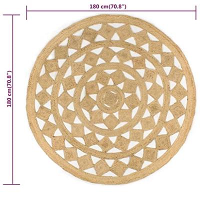 VidaXL Vloerkleed handgemaakt 180 cm gevlochten jute