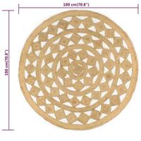 VidaXL Vloerkleed handgemaakt 180 cm gevlochten jute - thumbnail