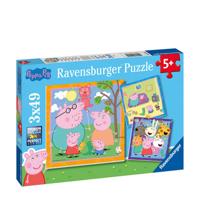 Ravensburger familie en vrienden van peppa pig legpuzzel, 3x49st. - thumbnail