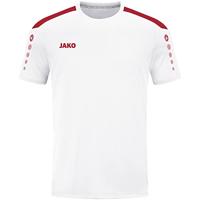 JAKO 4223K Shirt Power Km Kids - Wit/Rood - 164 - thumbnail