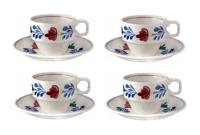 Boerenbont Kop en schotel stapelbaar 200ml - set van 4 stuks - thumbnail