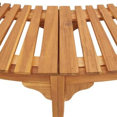 VidaXL Hottub omgeving half-rond bruin 272 x 120 x 55,5 cm