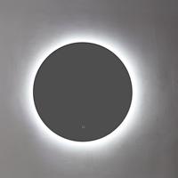 Badkamerspiegel Sanilux Rond LED 3 Kleuren Instelbaar Dimbaar 60x2.5 cm Mat Zwart - thumbnail