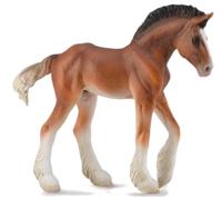 Collecta paarden: Clydesdale veulen 11 cm bruin - thumbnail