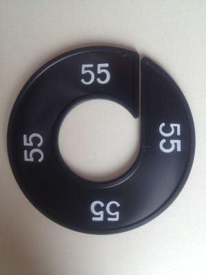 Maatring zwart/wit 55