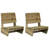 Tuinstoelen 2 st 60x64x70,5 cm gempregneerd hout - thumbnail