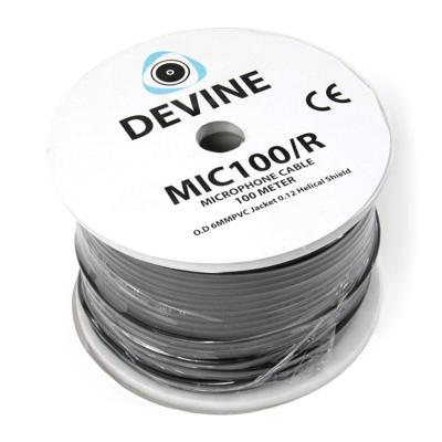 Devine MIC100/R audiokabel, 2x 0.226 mm², ø 6 mm, 100 m