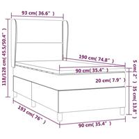 Boxspring met matras fluweel roze 90x190 cm - thumbnail