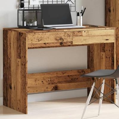 Bureau 101x50x76,5 cm bewerkt hout oud houtkleurig Bureau 101x50x76,5 cm bewerkt hout oud houtkleurig
