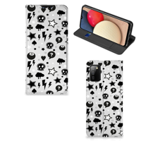 Mobiel BookCase Samsung Galaxy M02s | A02s Silver Punk - thumbnail