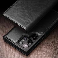 Qialino - Samsung Galaxy S24 Ultra - Leren bookcase hoes - Zwart - thumbnail