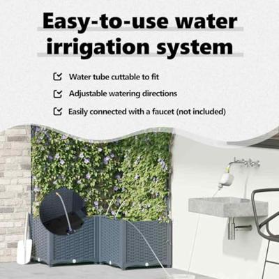 VidaXL Tuin bloempot 3 pcs licht grijs staal