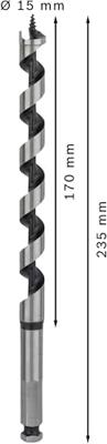 Bosch Accessoires Houtslangenboor, zeskant 15 x 160 x 235 mm, d 11,1 mm 1st - 2608597629 Bosch Accessoires Houtslangenboor, zeskant 15 x 160 x 235 mm, d 11,1 mm 1st - 2608597629