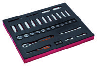 Bahco Foaminlay Fit&Go 2/3 met doppen en toebehoren 3/8" - 38-delig - FF1F2103 - thumbnail