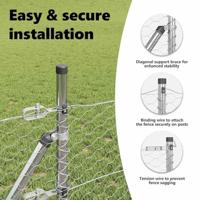 VidaXL Afrasteringspaal zilver 10 x 0,8 m (36 mm gaas) staal - thumbnail