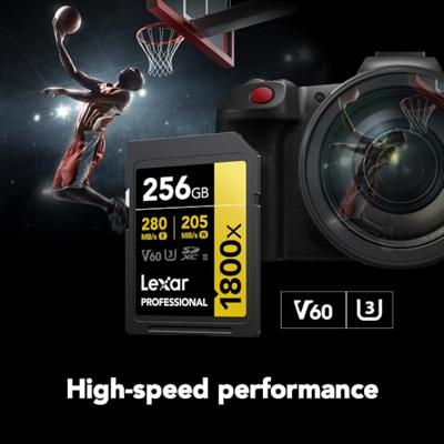 Lexar Professional SDXC 256GB BL 1800X UHS-II V60 Gold