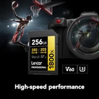 Lexar Professional SDXC 256GB BL 1800X UHS-II V60 Gold - thumbnail