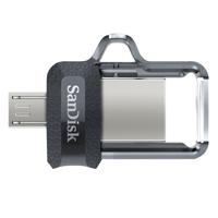 SanDisk 173384 USB flash drive 32 GB USB Type-A / Micro-USB Zwart, Transparant - thumbnail